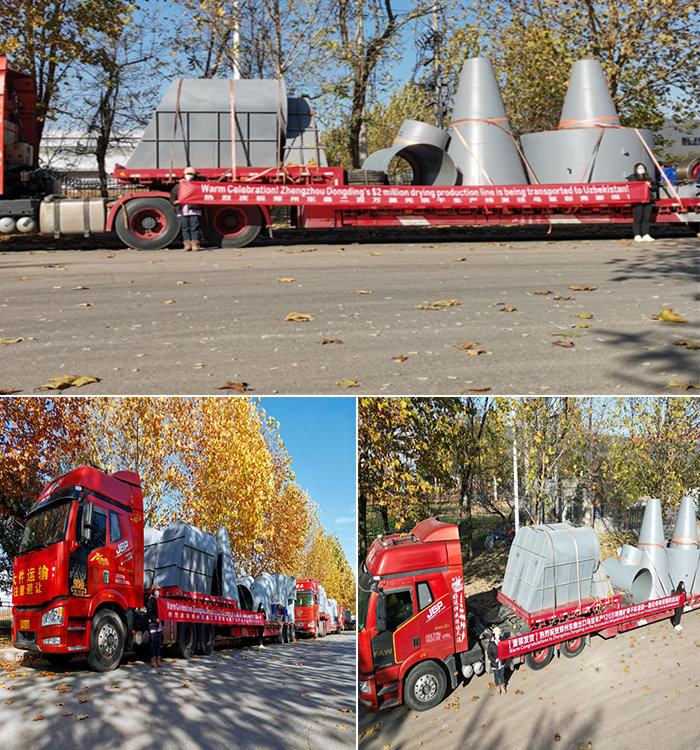 精礦烘干機配套設備裝車發貨 精礦烘干機配套設備裝車發貨
