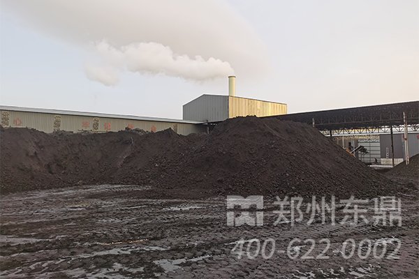 大型煤泥烘干機運行生產現場實拍圖