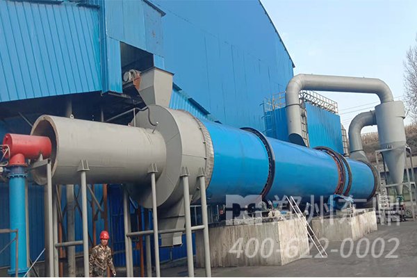 燃氣煤泥烘干機試機運行現場