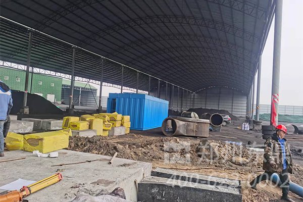 山西應縣煤泥烘干機生產線施工現場