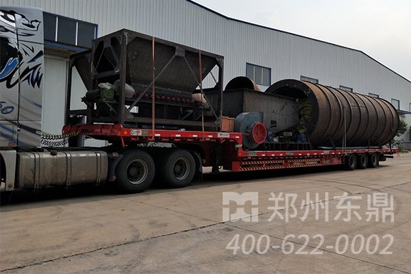 內蒙古東勝1000噸煤泥烘干機設備裝車發貨
