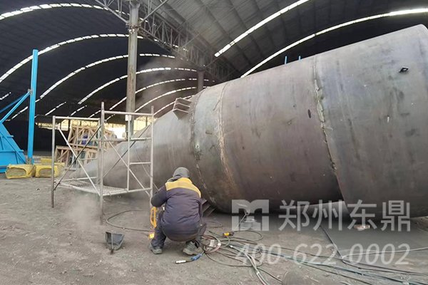內蒙古伊旗煤泥烘干機設備安裝現場
